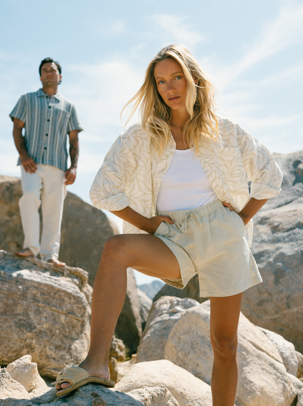 Rock, Kurze Hosen, Strandmode, Mann, Person