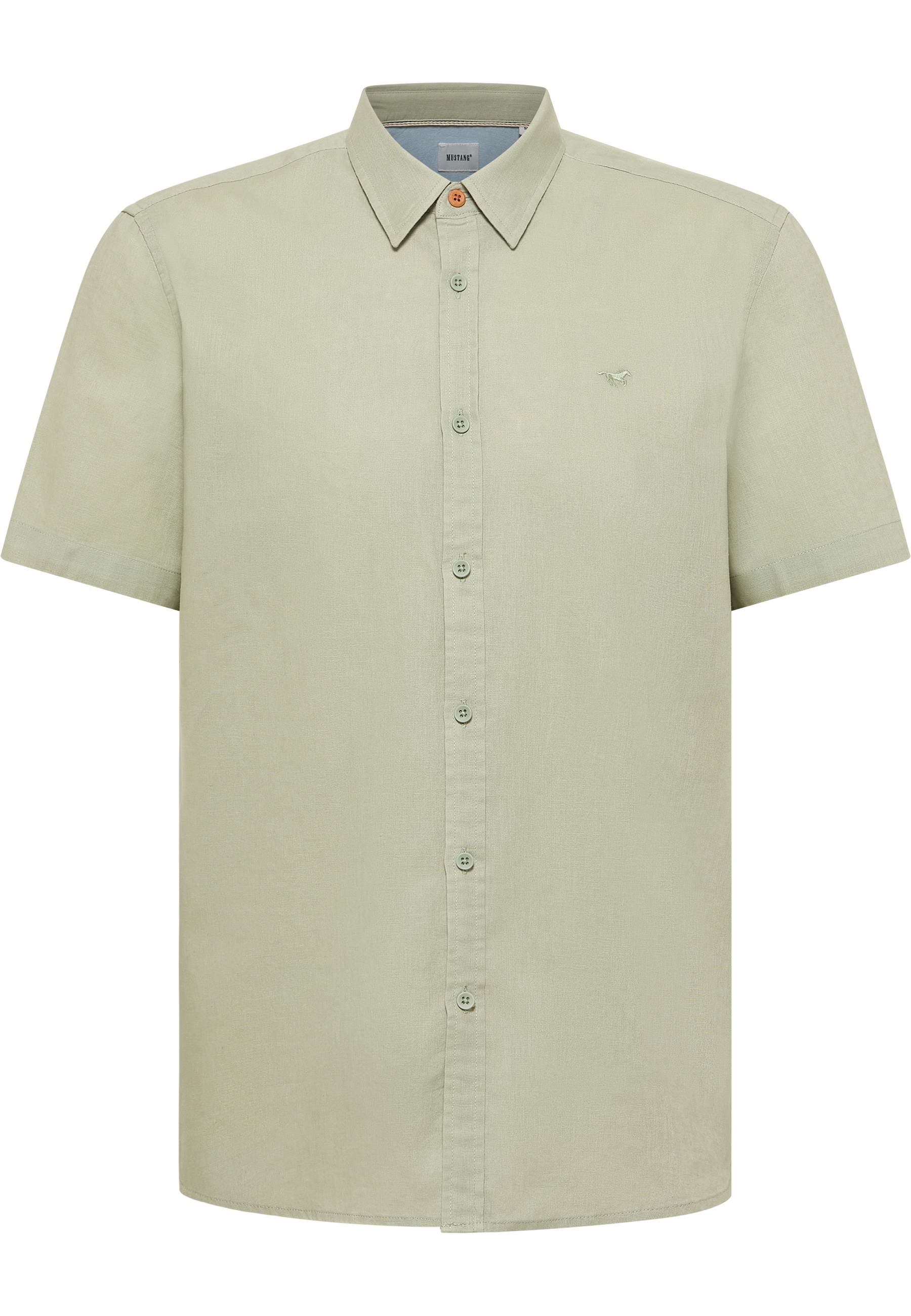 Hemd, Kurzarm, Kragenpolo, Beige, Baumwolle