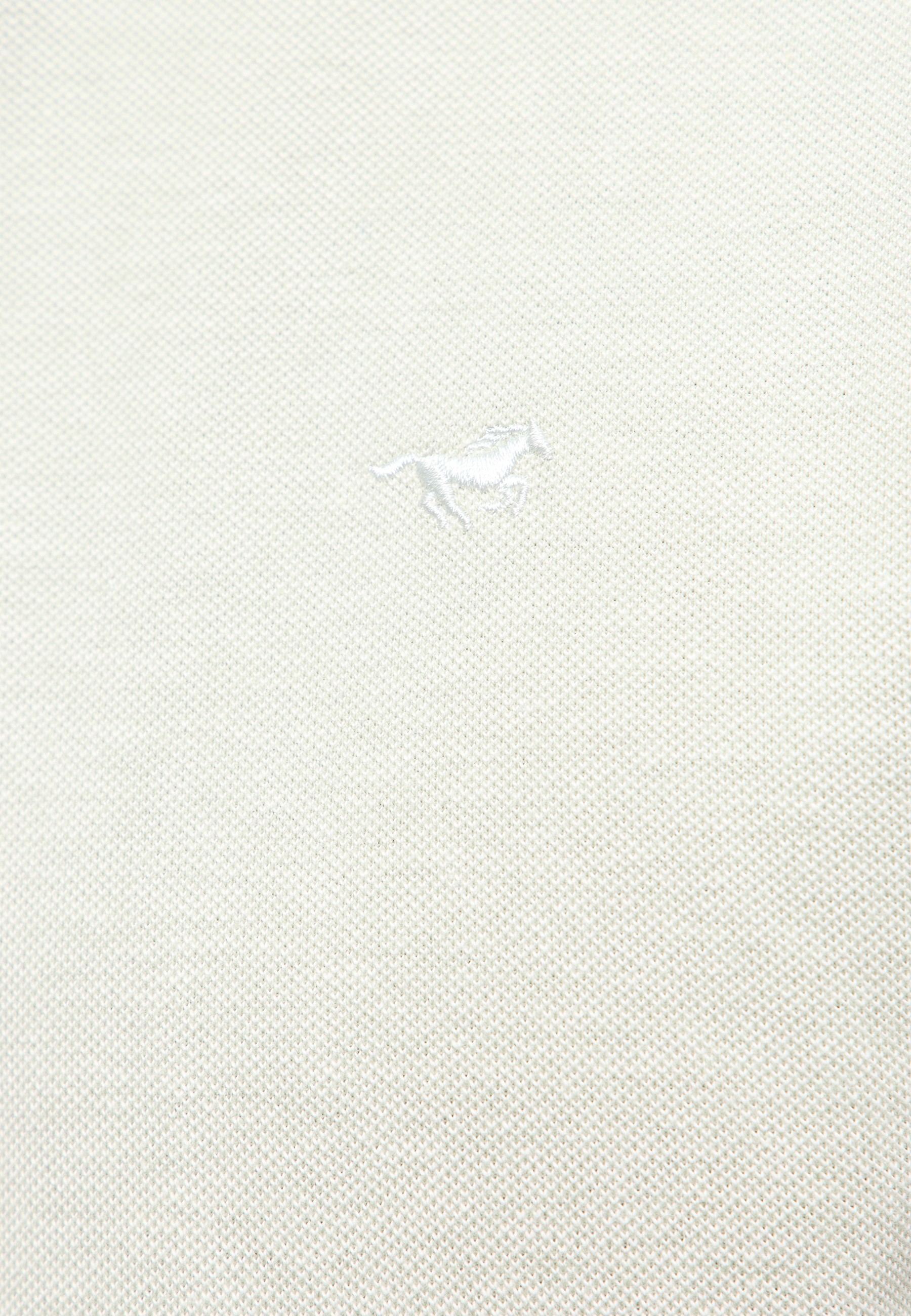 Polohemd, Twill, Weiß, kleines Logo, Stickerei
