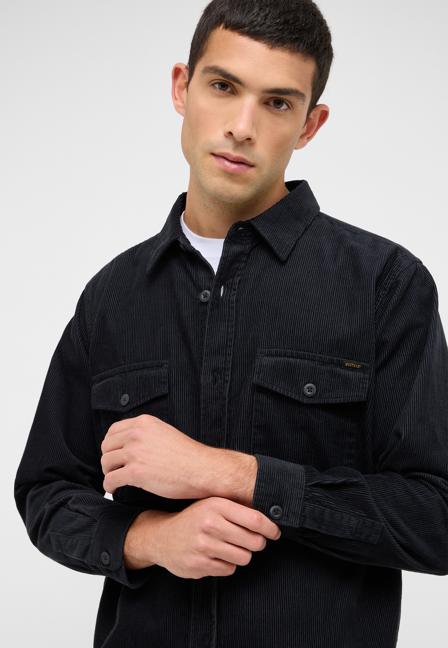 Hemd, Langarm, Mantel, Mann, Person