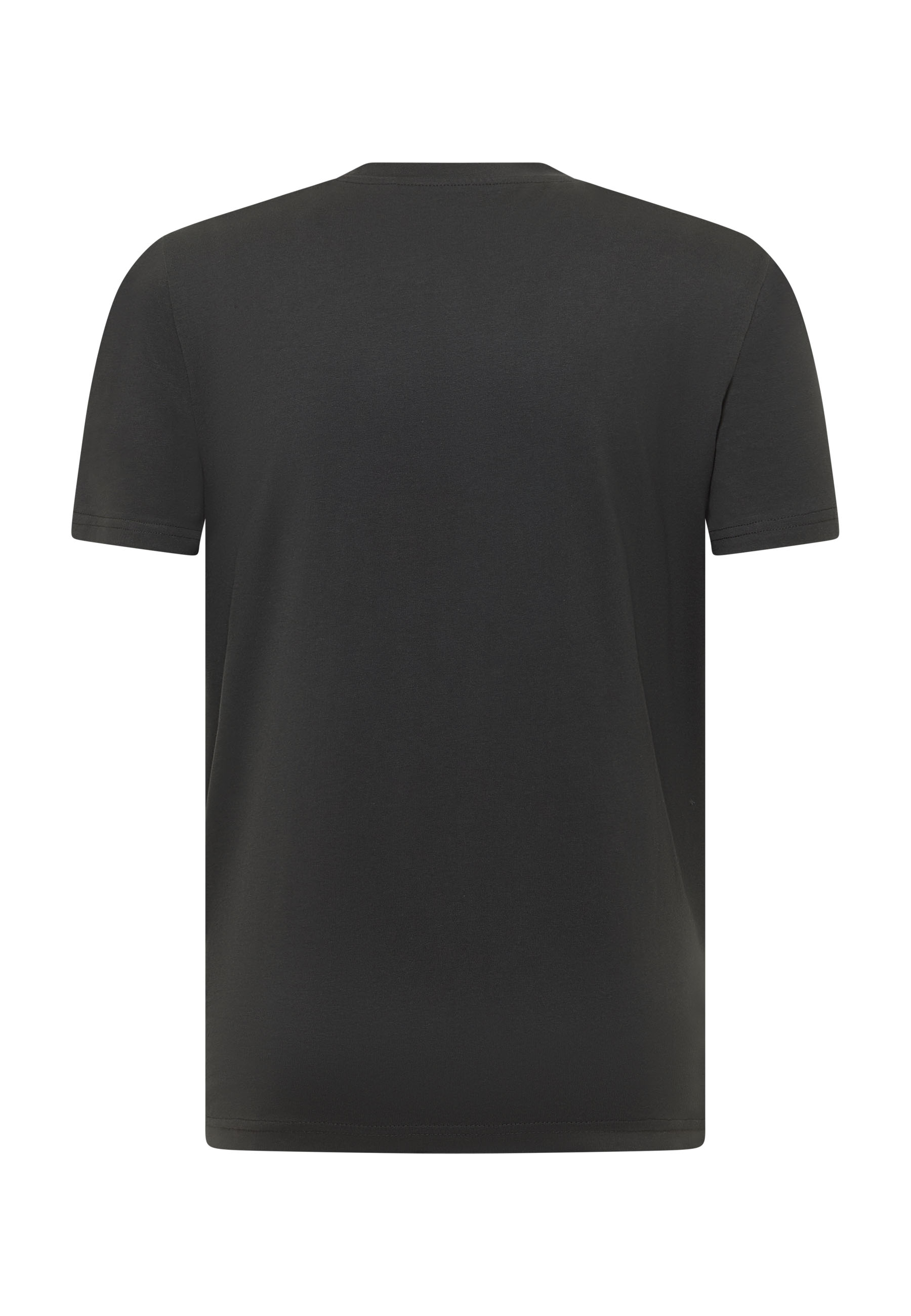 T-Shirt, Kurzarm, Unifarben, Dunkelgrau, Kleidergrund