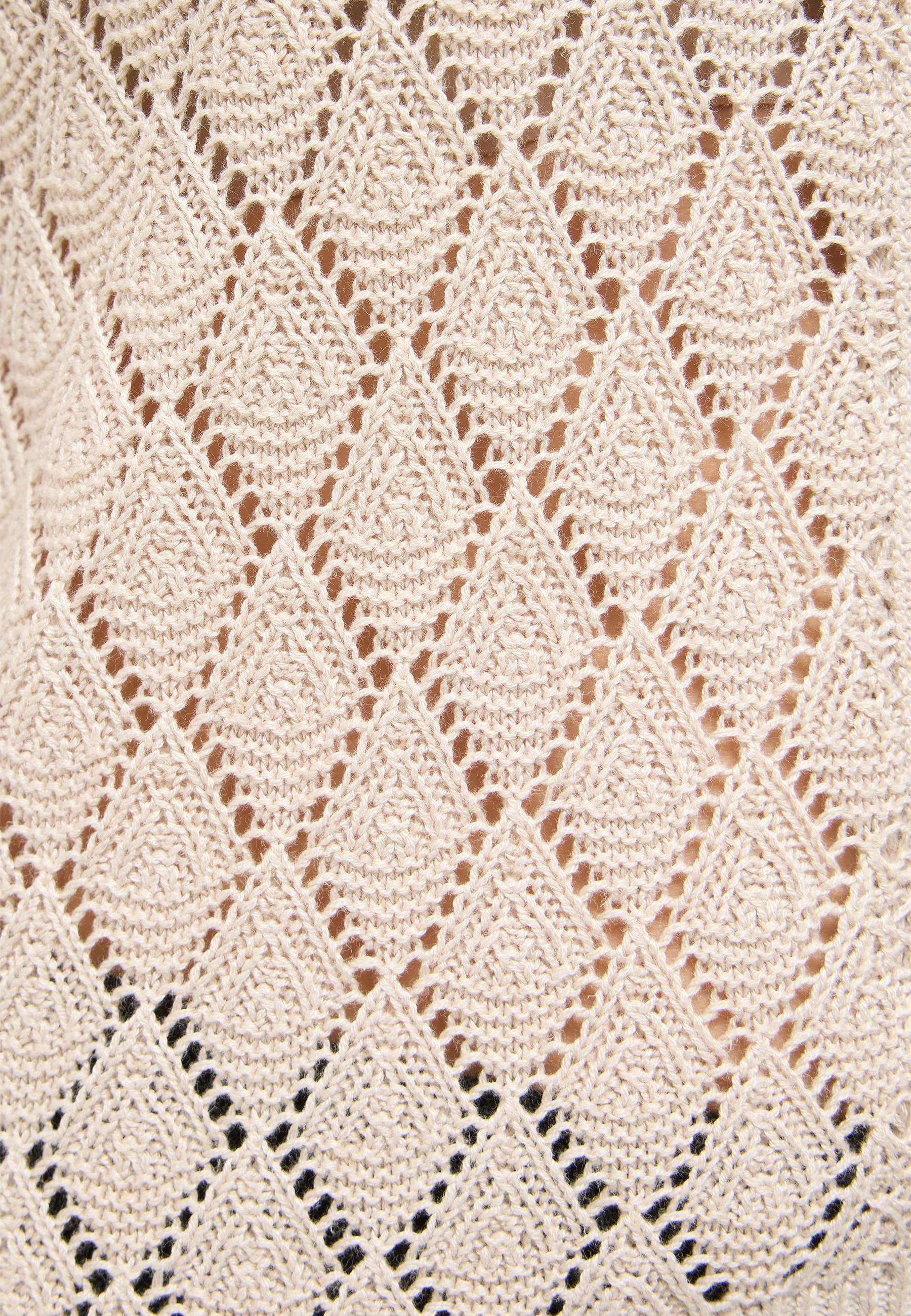 Knit pattern, Lace knit, Beige color, Textured fabric, Diamond motif