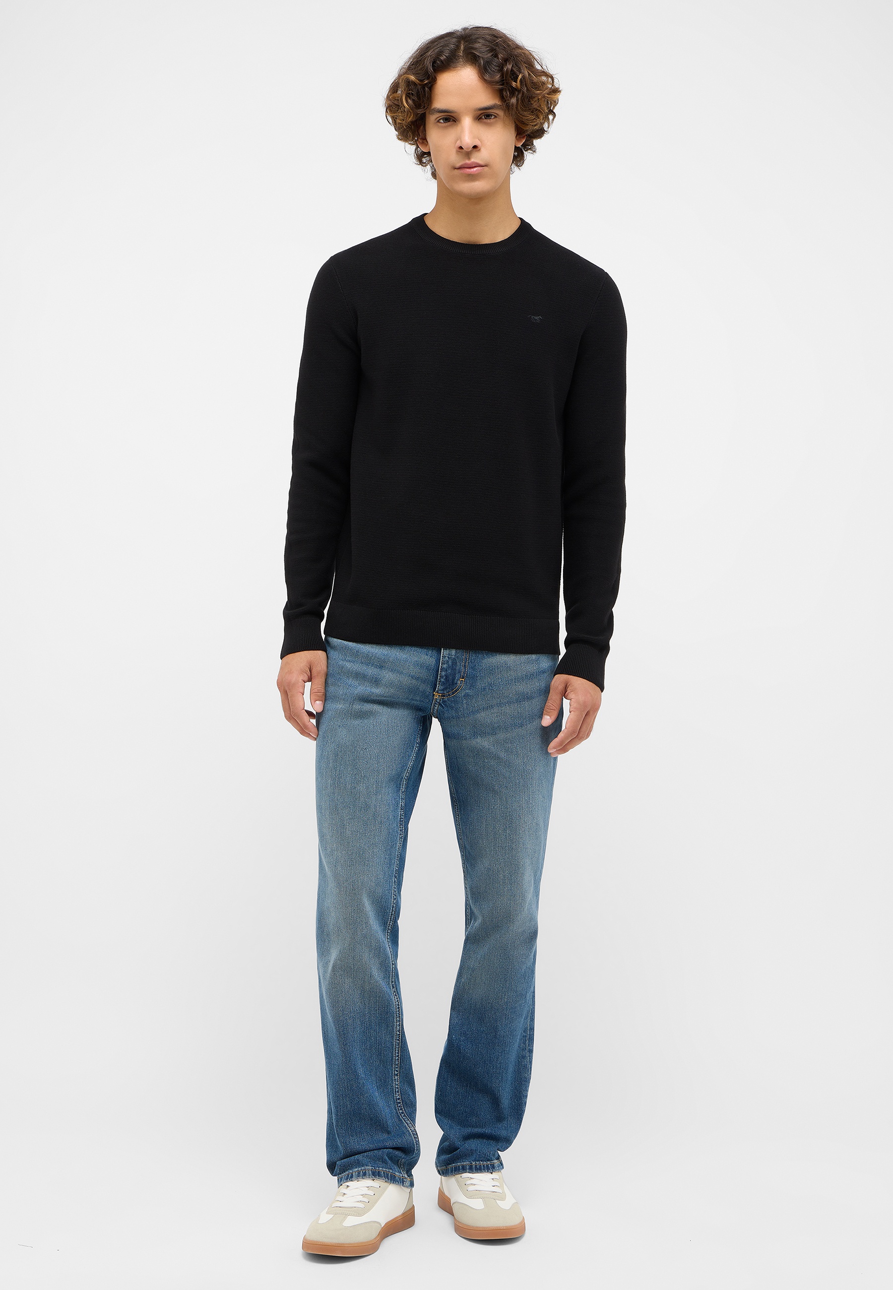 Hosen, Langarm, Pullover, Jeanshose, Person