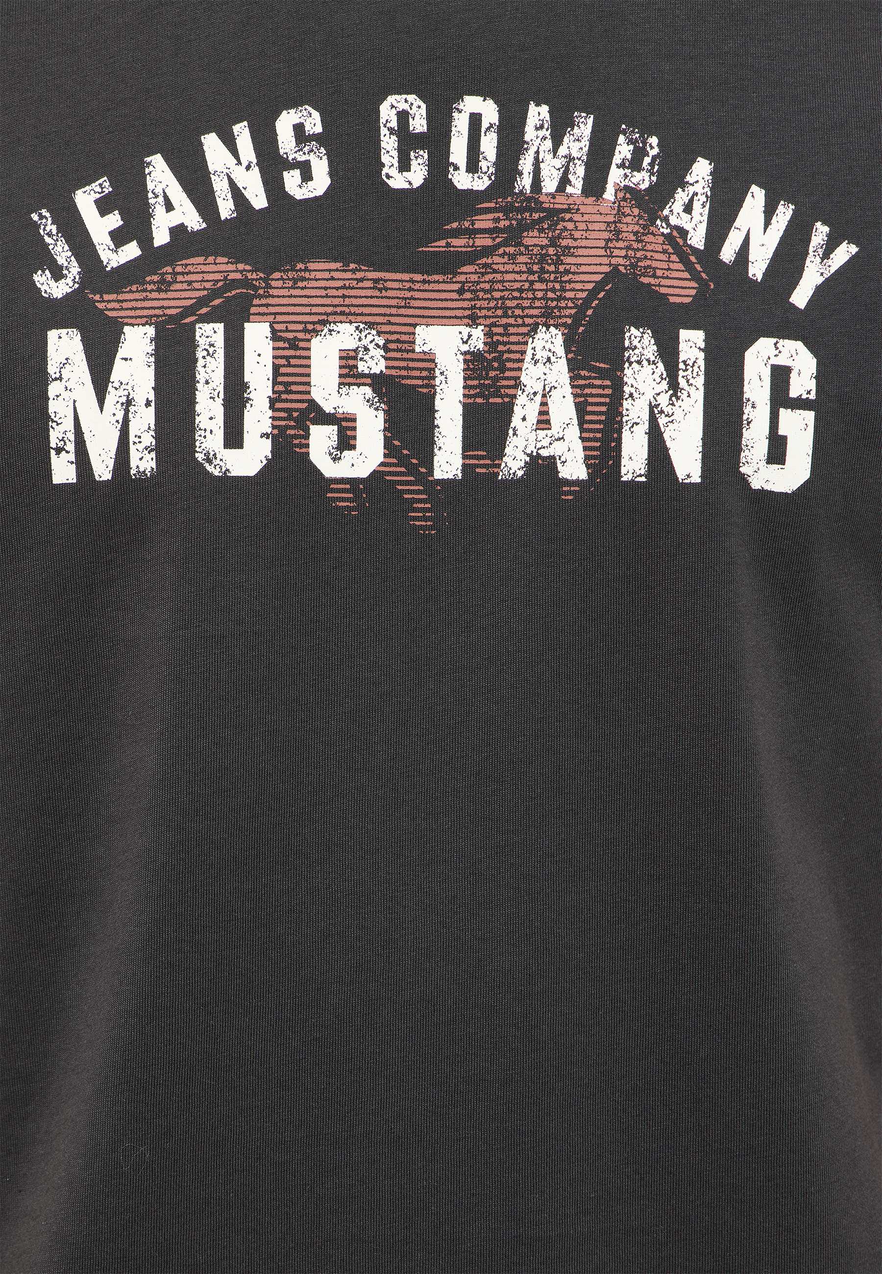 t-shirt, graphic, mustang, black, logo