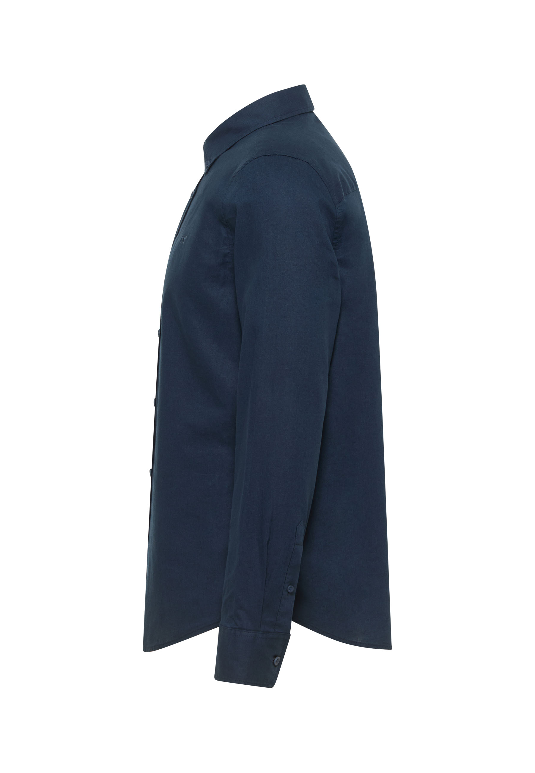 Hemd, Langarm, Navy, Knopfverschluss, Kragen