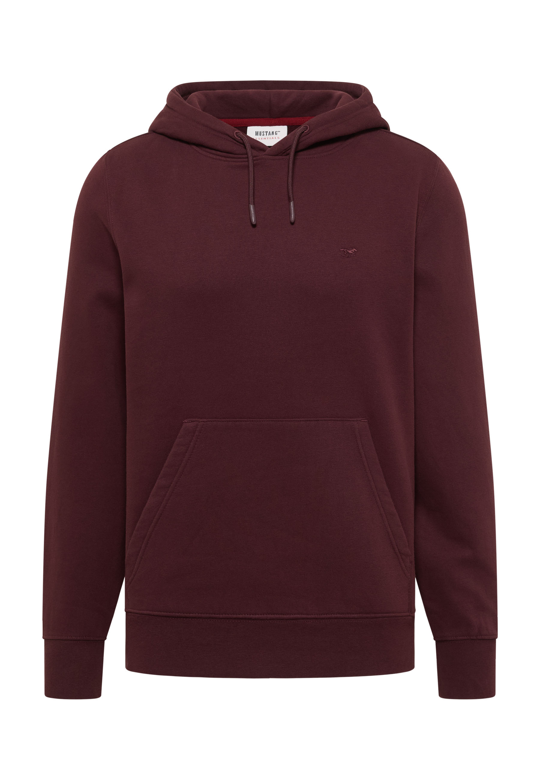 Hoodie, Kapuzenpullover, Burgunderrot, Kängurutasche, Baumwolle