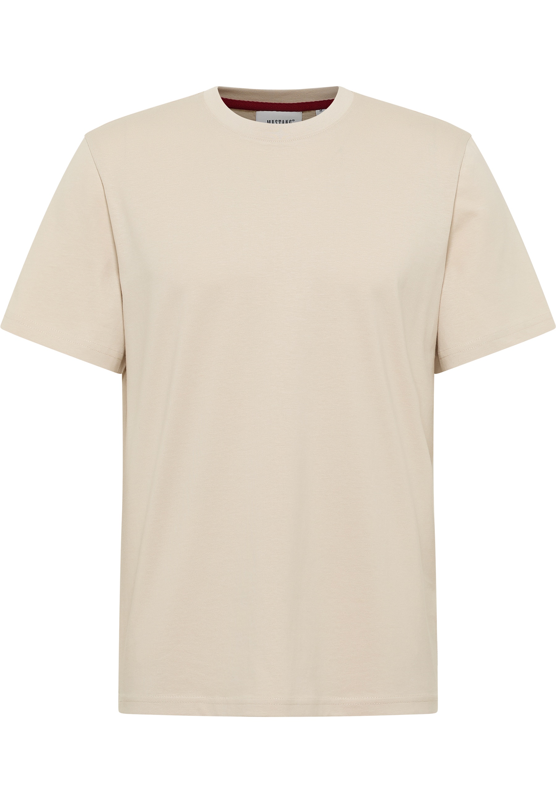 T-shirt, Beige, Kurzarm, Rundhals, Einfarbig