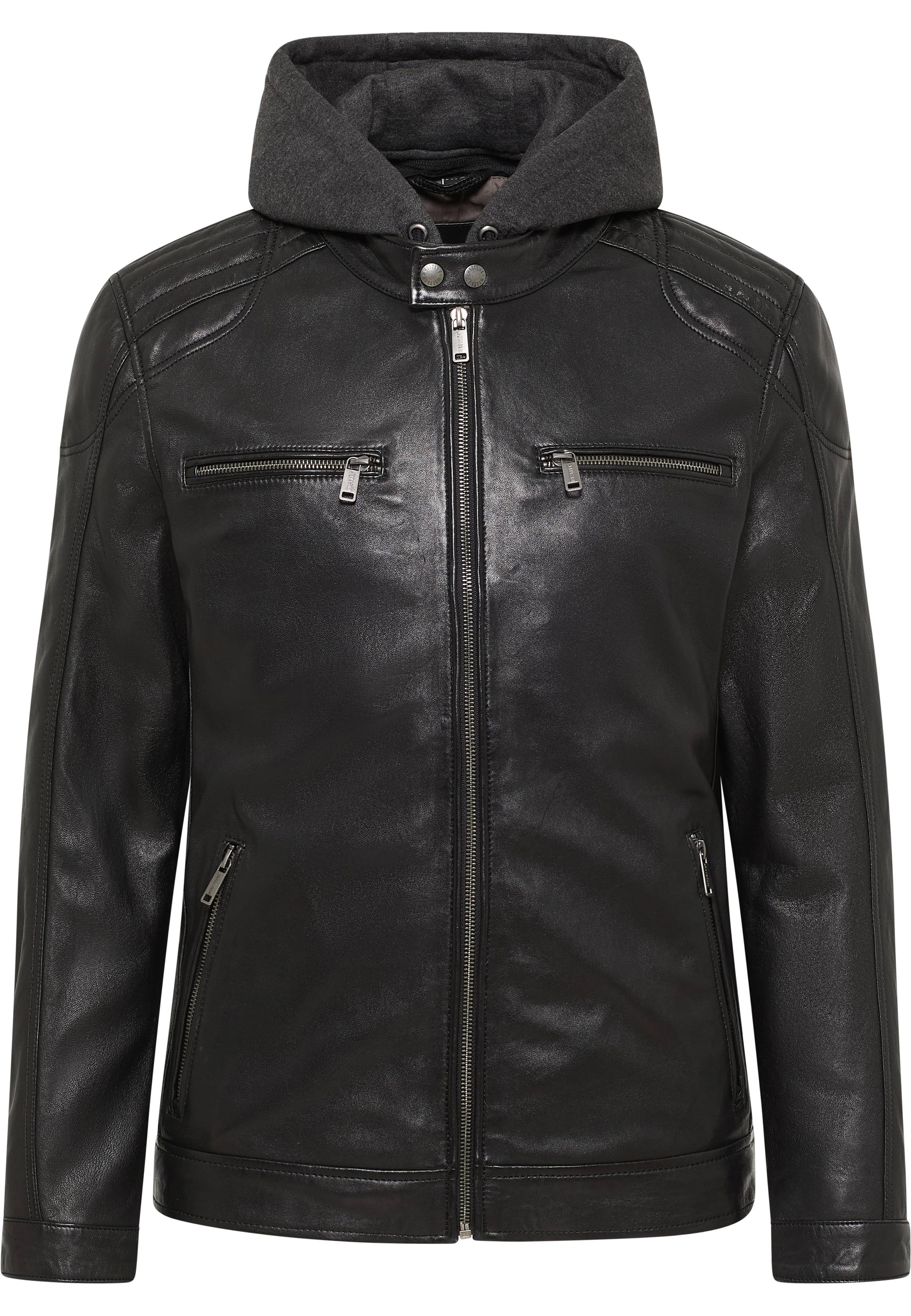 Bekleidung, Mantel, Jacke, Kapuzenpulli, Jacke aus Leder