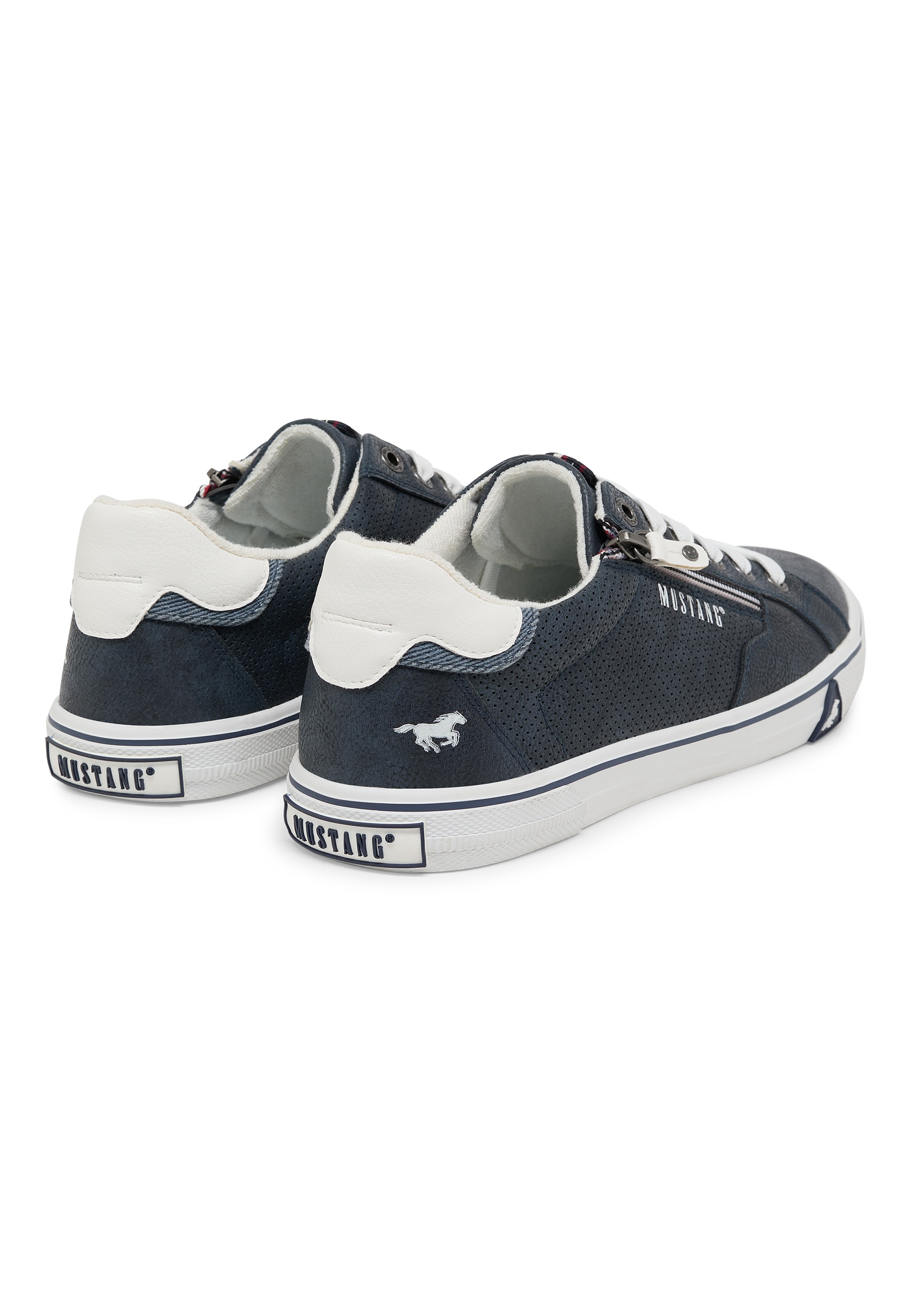 Sneaker, Navy blue, Low-cut, Gummi-Sohle, Mustang logo