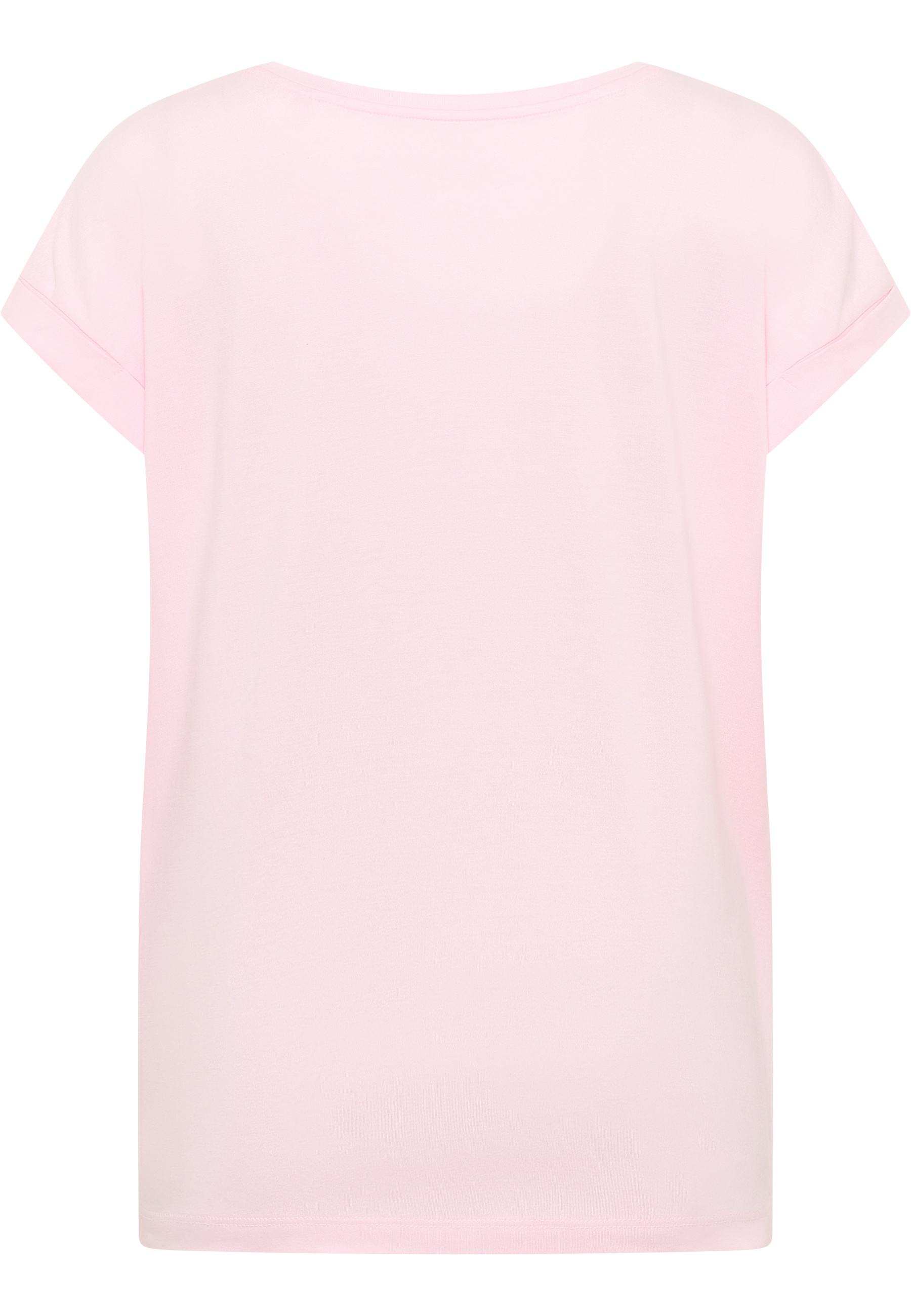 t-shirt, hellpink, kurzarm, runderhals, baumwolle-mischung