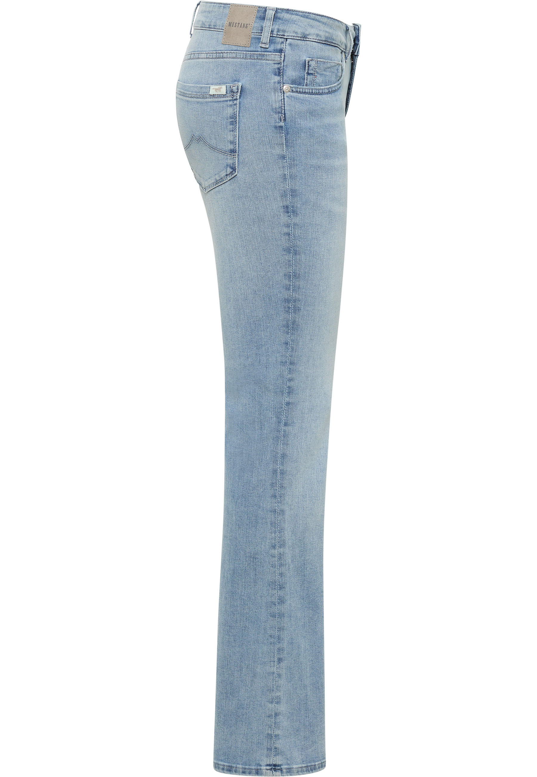 Jeans, Helles Blau, Straight Leg, Denim, Hintere Tasche