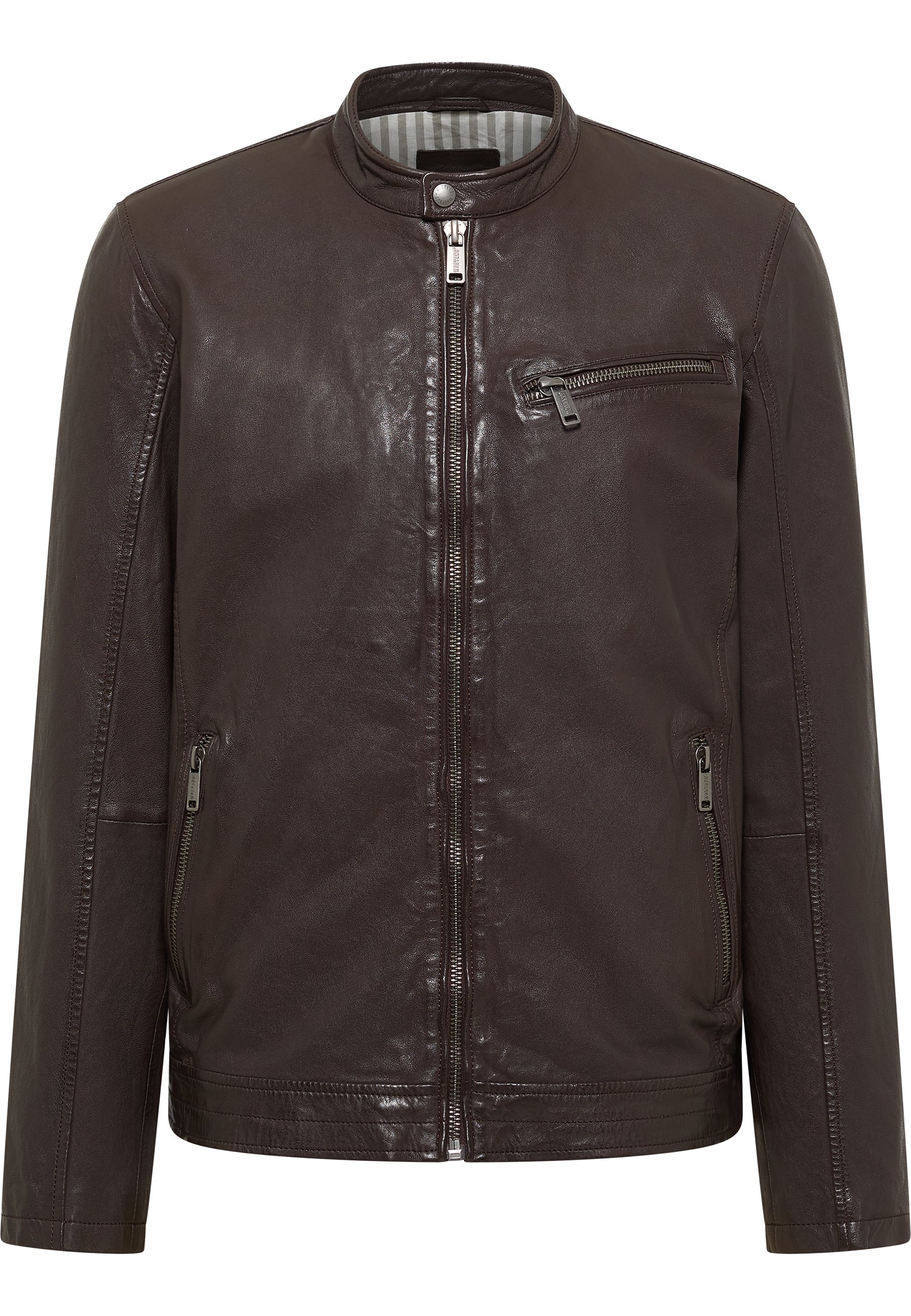 Mustang Herren Jacke Style Lammleder, dunkelbraun