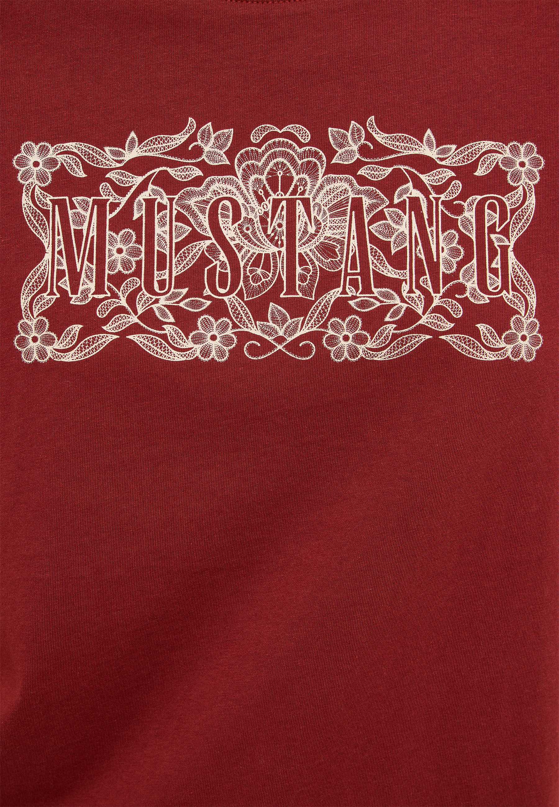 T-Shirt, Rot, Blumenmuster, Aufdruck, Muster
