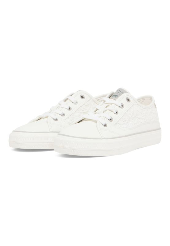 MUSTANG Damen Sneaker – Halbschuh Mit Schnürung, Aus Leder, Gummiert – Bequem, Modisch, Für Alltag & Freizeit