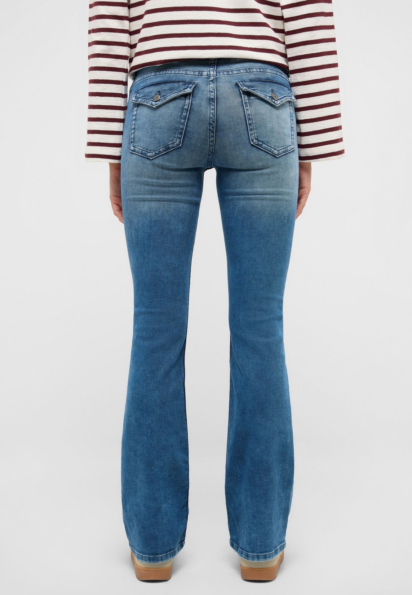 MUSTANG Style Shelby Slim Boot Jeans, Blu Medio 421, 27W x 30L Donna