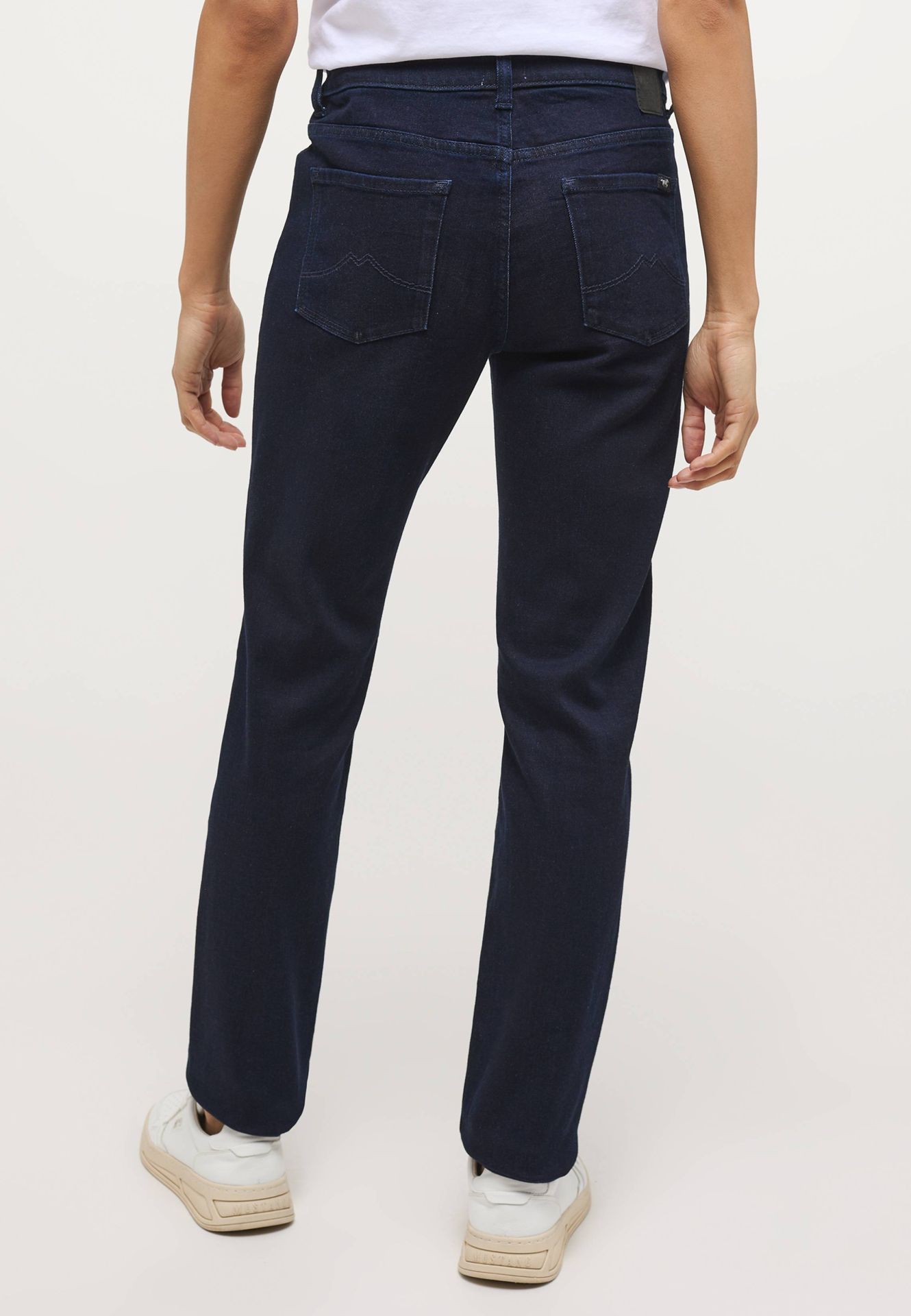 Mustang Straight fit jeans met labelpatch, model 'CROSBY' in blauw online kopen | P&C